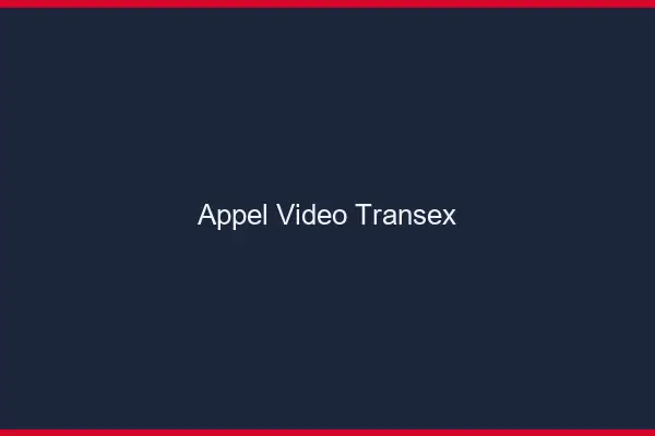 Appel vidéo transex