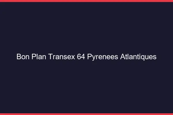 Bon Plan Transex 64 Pyrenees Atlantiques