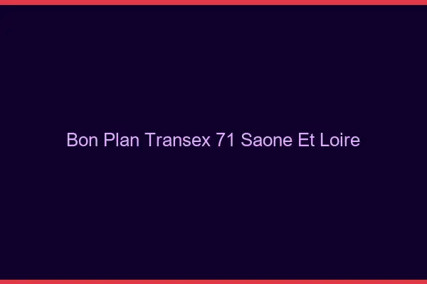 Bon Plan Transex 71 Saone Et Loire