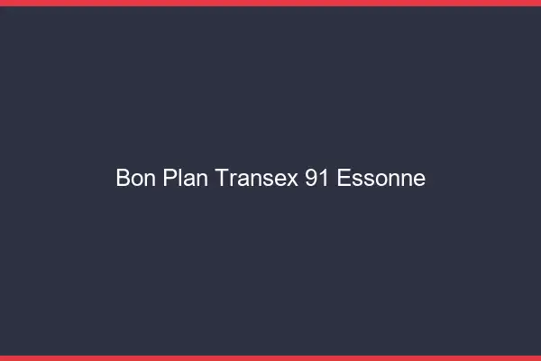 Bon Plan Transex 91 Essonne