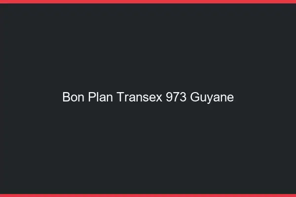 Bon Plan Transex 973 Guyane