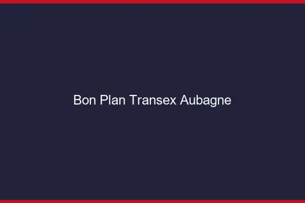 Bon Plan Transex Aubagne
