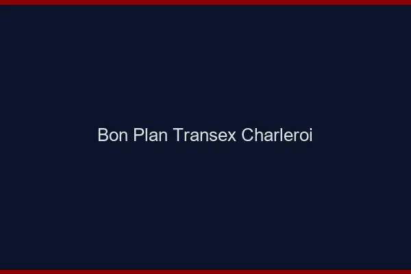 Bon Plan Transex Charleroi