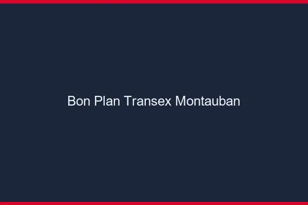 Bon Plan Transex Montauban