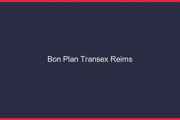 Bon Plan Transex Reims