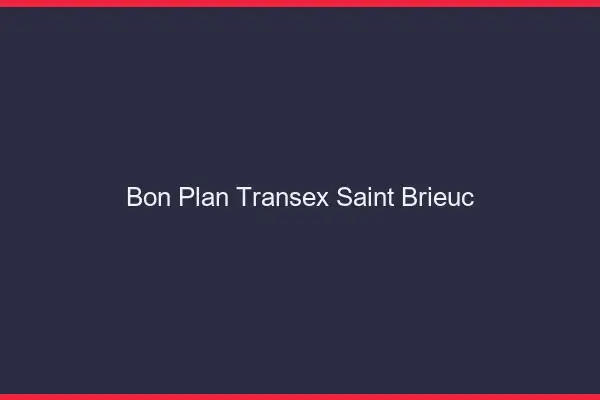 Bon Plan Transex Saint-Brieuc