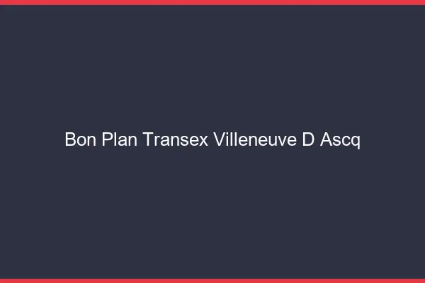 Bon Plan Transex Villeneuve-d'Ascq