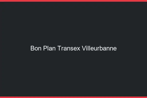 Bon Plan Transex Villeurbanne
