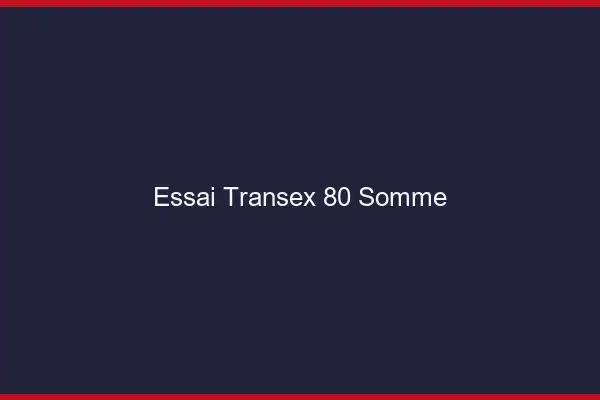 Essai Transex 80 Somme