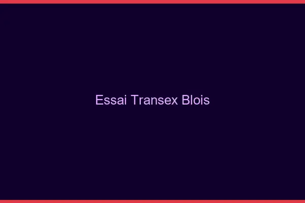 Essai Transex Blois