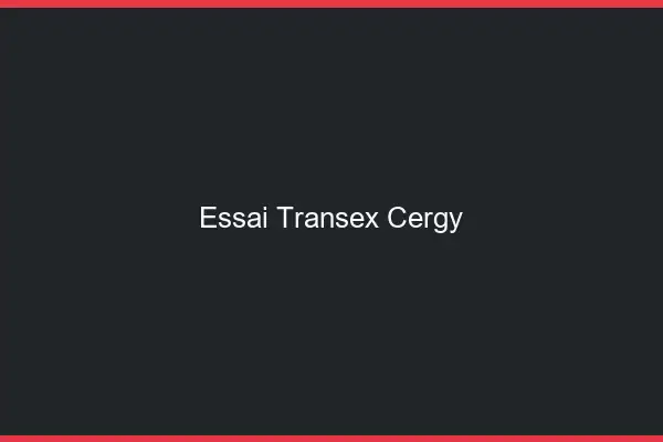 Essai Transex Cergy