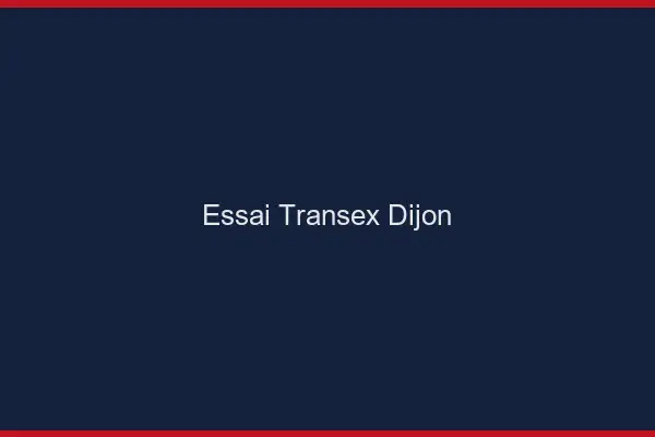 Essai Transex Dijon