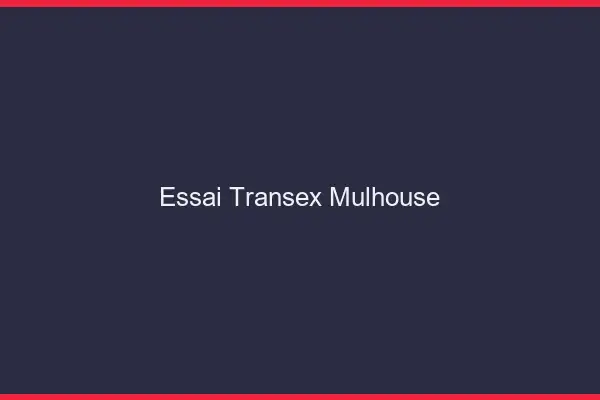 Essai Transex Mulhouse