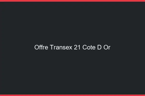 Offre Transex 21 Cote D Or