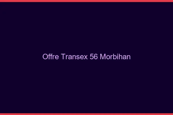 Offre Transex 56 Morbihan