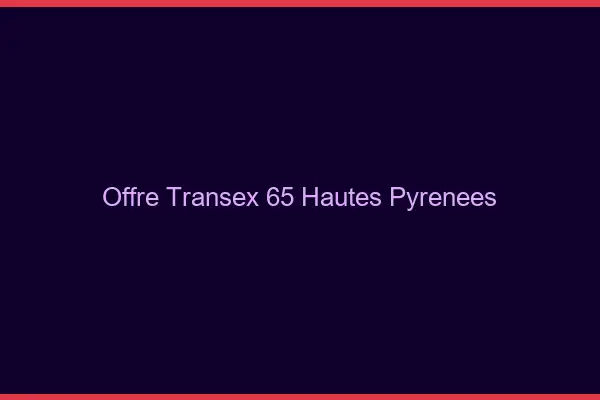 Offre Transex 65 Hautes Pyrenees