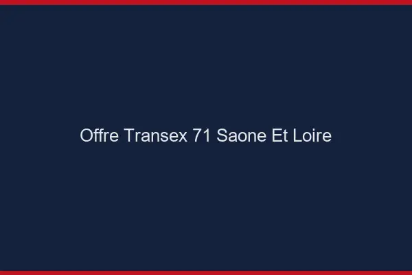 Offre Transex 71 Saone Et Loire