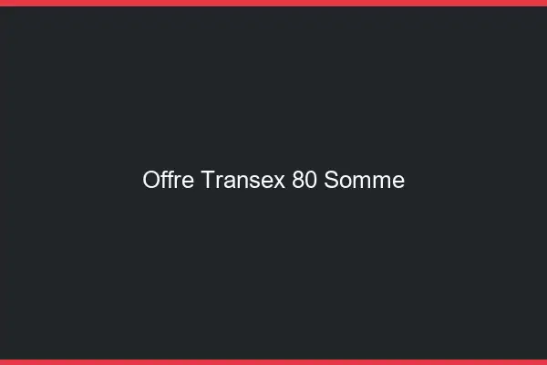 Offre Transex 80 Somme