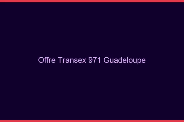 Offre Transex 971 Guadeloupe