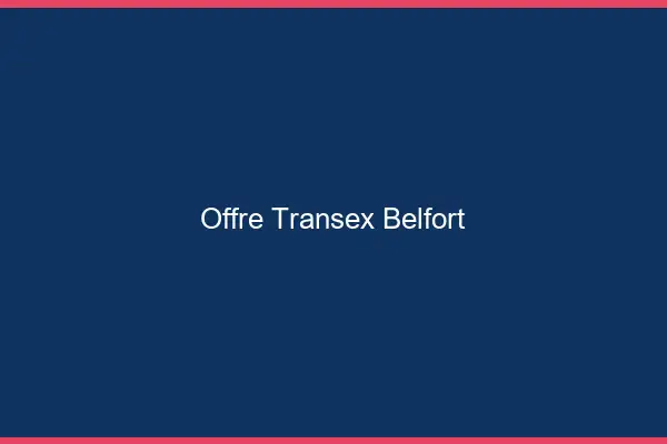 Offre Transex Belfort