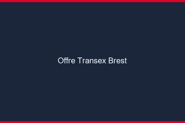 Offre Transex Brest