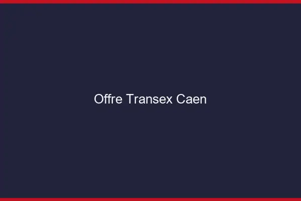 Offre Transex Caen