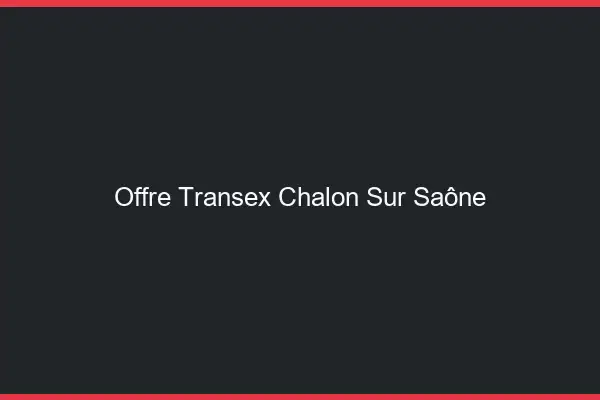 Offre Transex Chalon-sur-Saône
