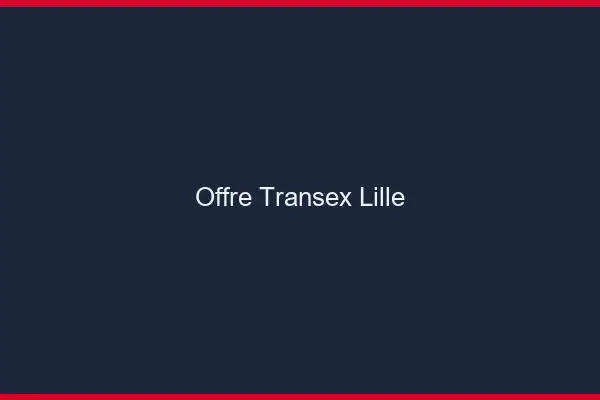 Offre Transex Lille