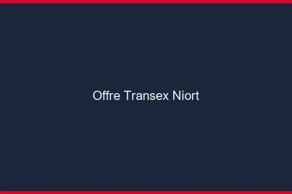 Offre Transex Niort