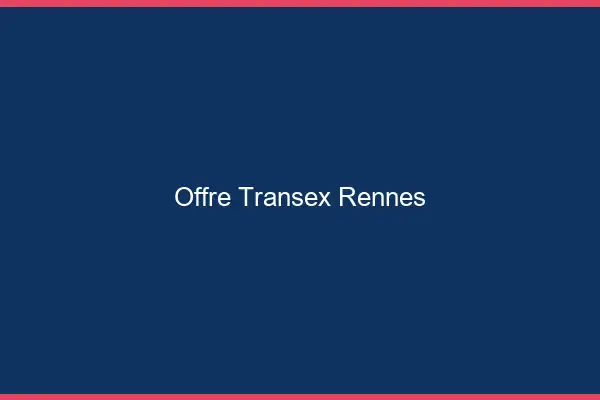 Offre Transex Rennes