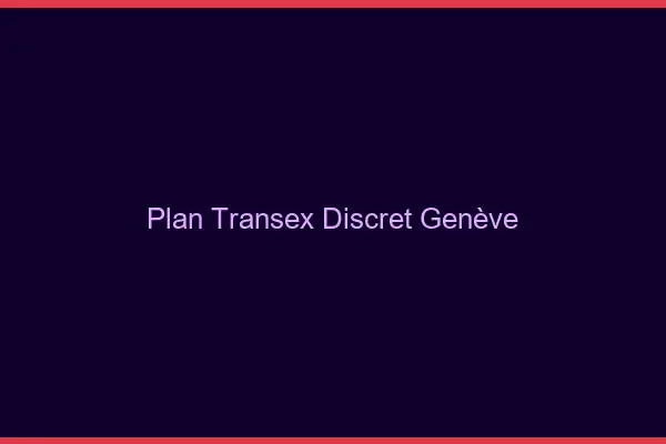 Plan Transex Discret Genève