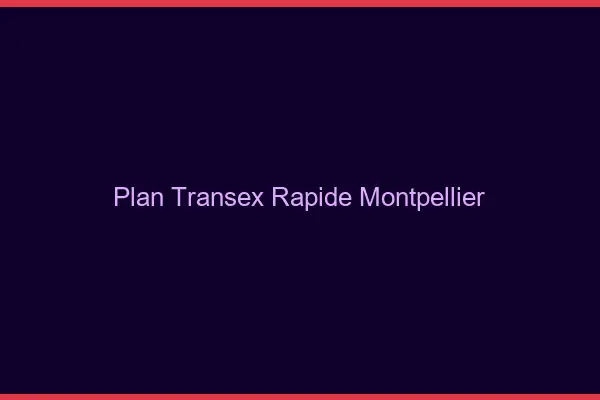 Plan Transex Rapide Montpellier