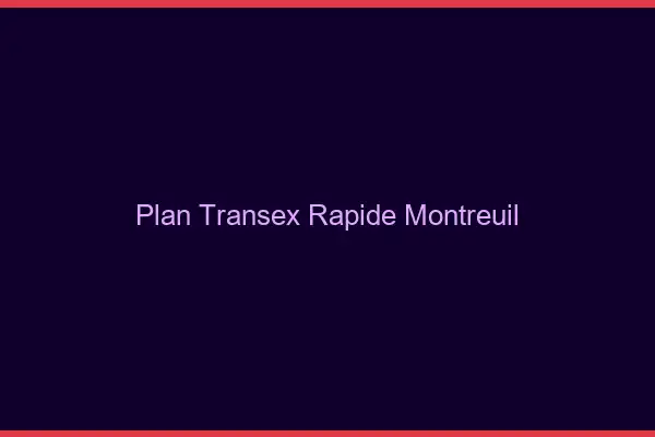 Plan Transex Rapide Montreuil