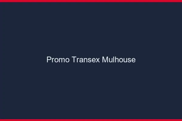 Promo Transex Mulhouse