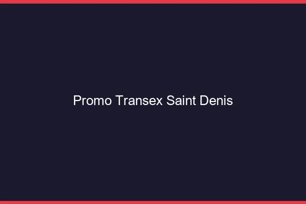 Promo Transex Saint-Denis