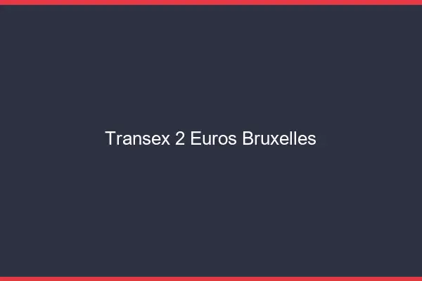 Transex 2 Euros Bruxelles