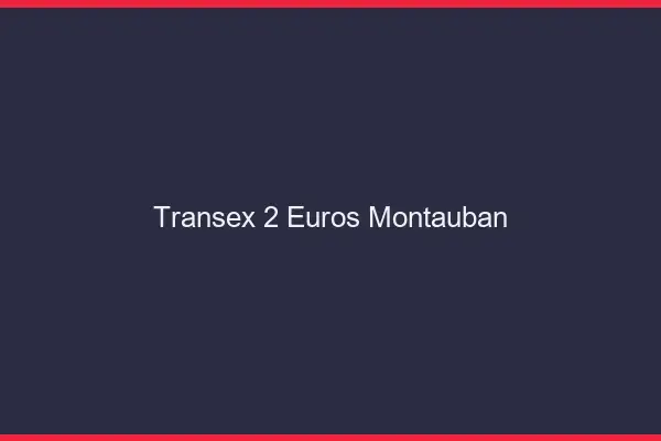 Transex 2 Euros Montauban