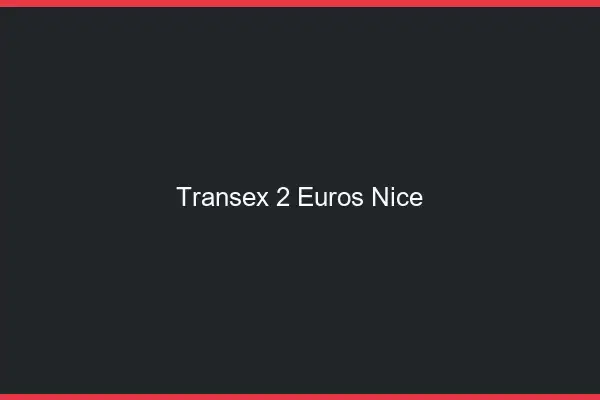 Transex 2 Euros Nice