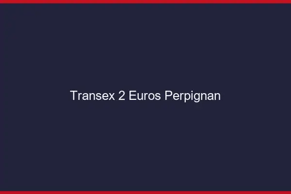 Transex 2 Euros Perpignan