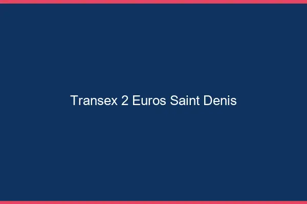 Transex 2 Euros Saint-Denis