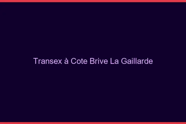 Transex à Côté Brive-la-Gaillarde