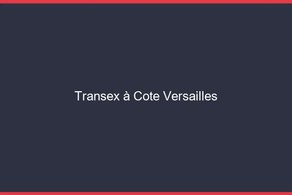 Transex à Côté Versailles