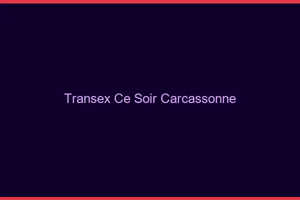 Transex Ce Soir Carcassonne
