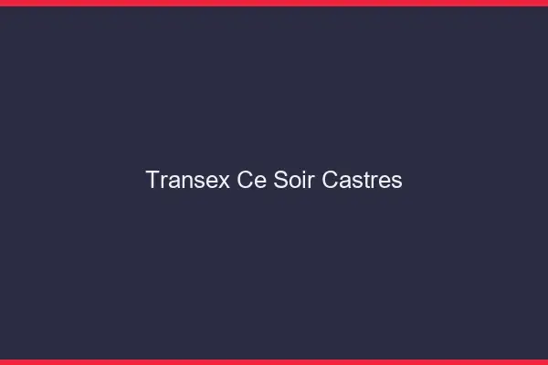 Transex Ce Soir Castres