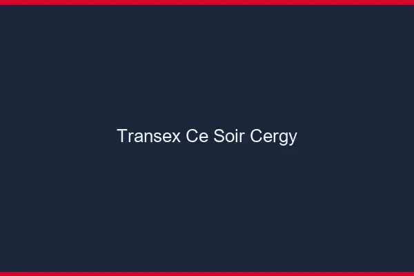 Transex Ce Soir Cergy