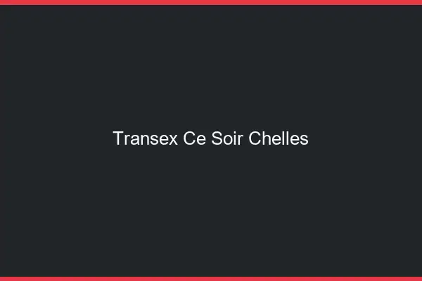 Transex Ce Soir Chelles
