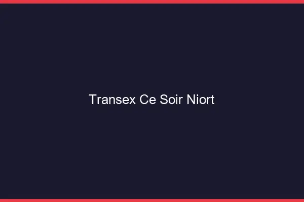 Transex Ce Soir Niort