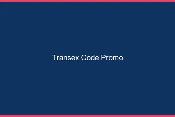 Transex code promo