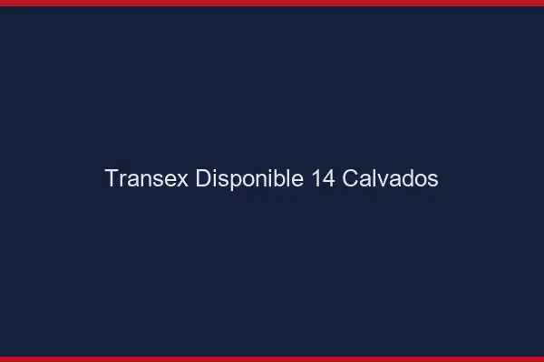 Transex Disponible 14 Calvados