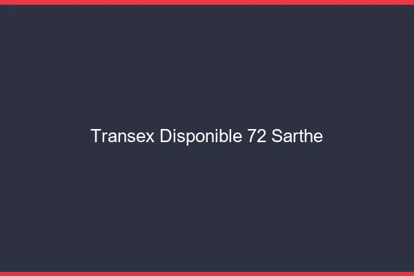 Transex Disponible 72 Sarthe